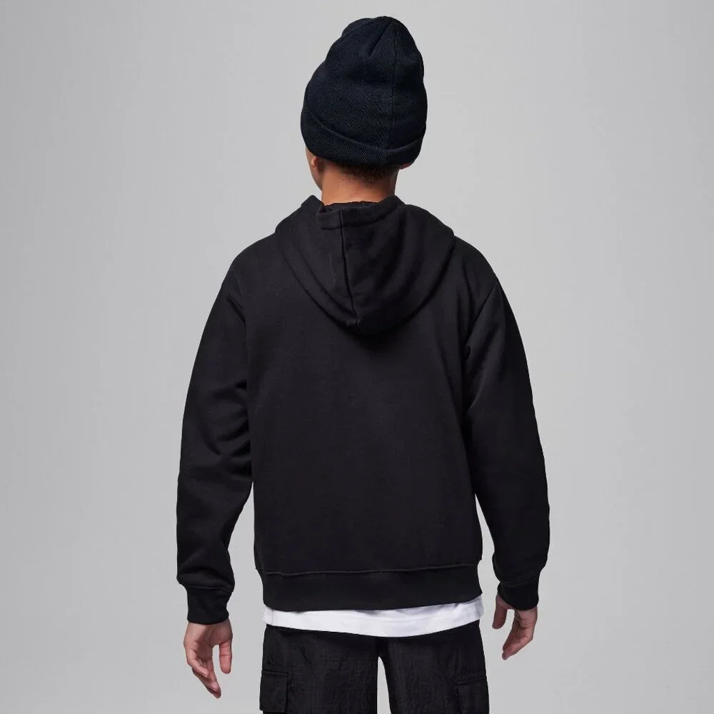NWT Jordan Big Kids Black Fleece Pullover Hoodie Size Medium